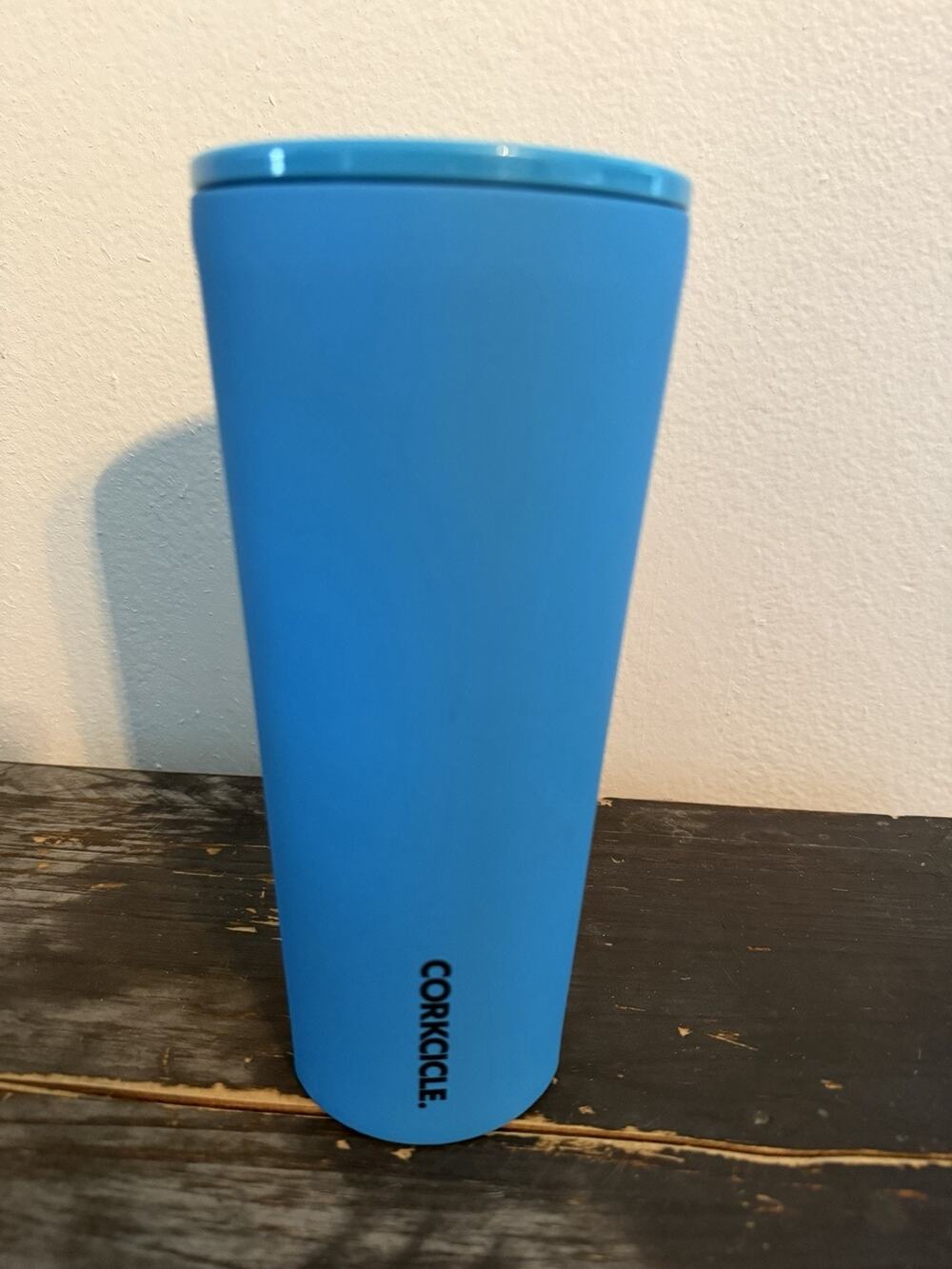 Corkcicle 24 oz Insulated Tumbler Blue Turquoise Stainless Steel With Lid